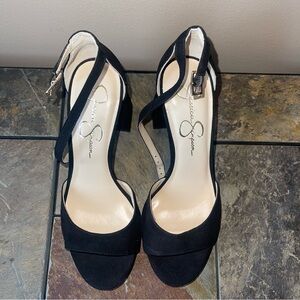 Jessica Simpson Black Strappy Heels